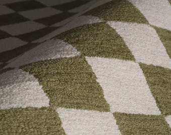 Tappeto trapuntato a mano, tappeto a quadri verdi, tappeto 8x10, tappeto 6x9, tappeto geometrico, tappeto per soggiorno, tappeto fatto a mano, regali personalizzati, pavimenti e tappeti