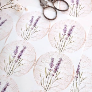 Lavender Stickers , 1.5 inch Round Seals, Set of 10, Lavender Envelope Seals, Journaling Flower Embellishment