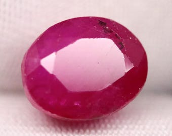3.25ct Natural Burma Ruby | Round Cut Loose Gem | Untreated Deep Pink Ruby | Collector’s Gemstone | July Birthstone for Ring or Pendant