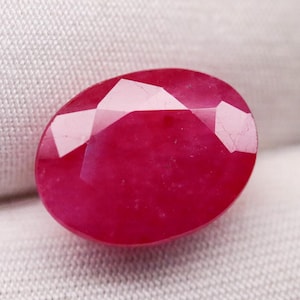 6ct Natural Burma Ruby | Loose Oval Faceted Pinkish Red Gemstone | July Birthstone | Custom Engagement Ring or Pendant Stone