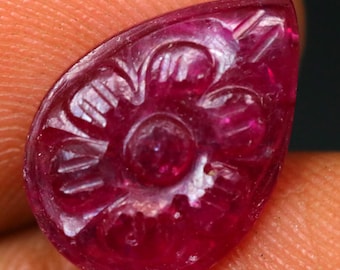 Natural Flawless Mozambique Blood Red Ruby 4.60 Ct Loose Pear Gemstone Cut Nice Luster Quality, Big Size Ruby 14x10x3 mm