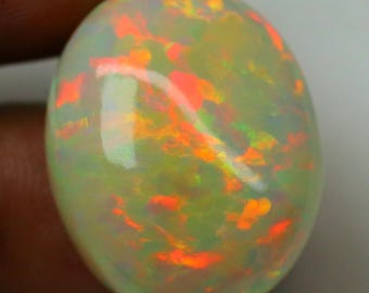 natural opal cabochon, natural Ethiopian 23.10 Ct  opal gemstone, welo fire opal cabs, opal gemstone for making jewelry 24x19x9 mm