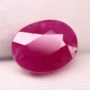 4.75ct Natural Burma Ruby | Oval Faceted Loose Gemstone | Deep Pink Red Ruby | Collector Stone | July Birthstone DIY Jewelry