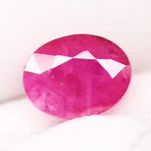 3.80ct Natural Burma Ruby | Oval Faceted Loose Gem | Vivid Pink July Birthstone | For Custom Ring Pendant Heirloom Jewelry