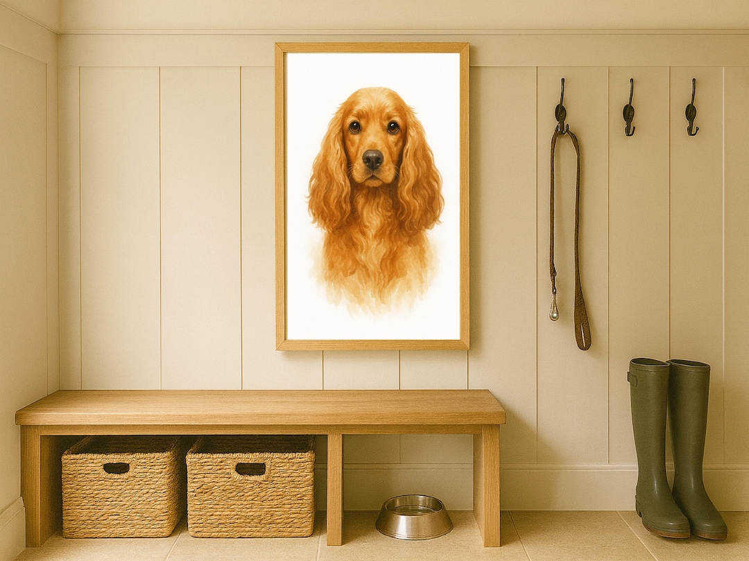 Cocker Spaniel Wall Art Printable Watercolour Dog Portrait Download - Etsy