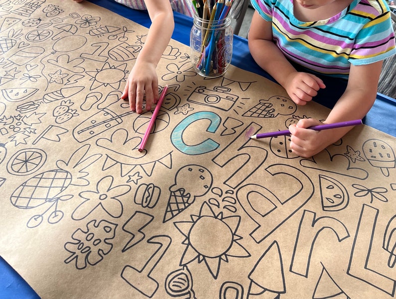 Kids Large Kraft Paper Doodle Roll image 6