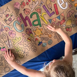 Kids Large Kraft Paper Doodle Roll image 1