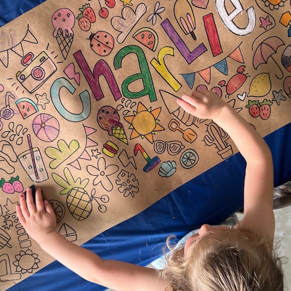 Kids Large Kraft Paper Doodle Roll