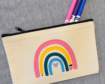 Kids Rainbow Pencil Pouch