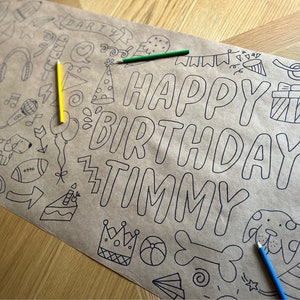 Kids Large Kraft Paper Doodle Roll image 2