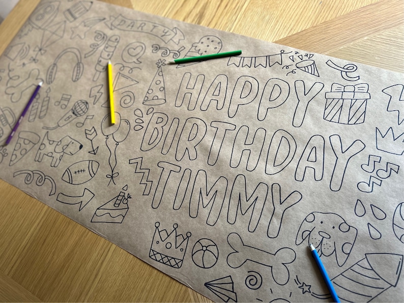 Kids Large Kraft Paper Doodle Roll image 2