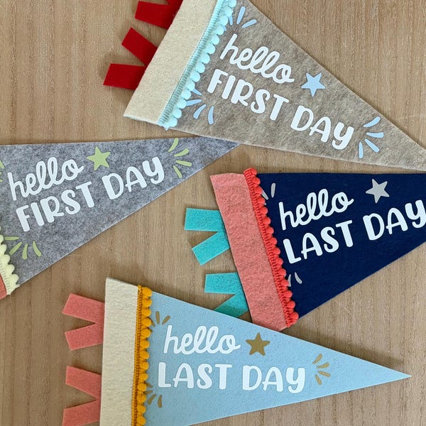 First / Last Day of School Flag Set | New Style | Exclusively on Etsy | New Color