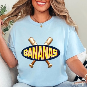 Banana Baseball Shirt,Banana Fan Gift,Game Day Baseball Shirt,Gift For Baseball Fan,Baseball Season Fan Tee,Funny Banana Shirt