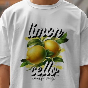 Limoncello-Shirt für Italien-Liebhaber, Sommerreisende, italienisches Zitronen-T-Stück, Amalfiküsten-Shirt, Italien-Reise-Outfit, Urlaubsgeschenk