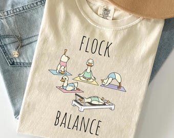 Lustiges Pilates Squad Gans Shirt, Pilates-Lehrer Geschenk,Reformater Pilates Klasse T-Shirt, süßes Pilates Gruppen-Trainings-Shirt