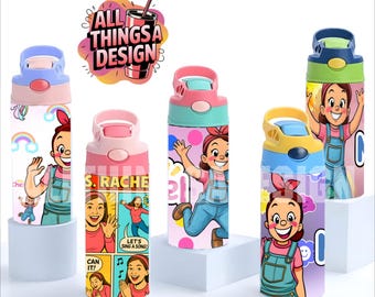 Ms Rachel Unique Colourful x5 Tumbler Wrap Designs Digital Downloads for 12oz Tumblers.