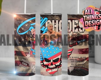 Cody Rhodes American Nightmare x2 DesignsTumbler Wrap Digital Download for 20oz Tumbler