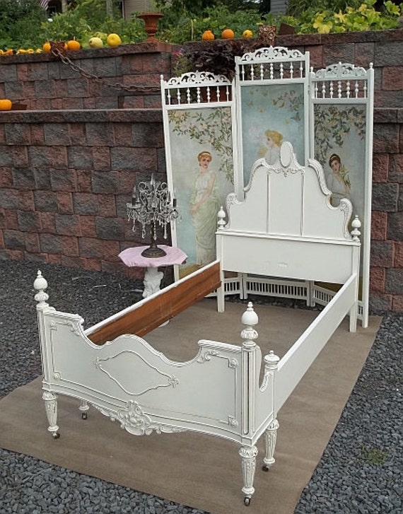 Items similar to Kawaii Chic TWIN BED Recycle Shabby Bedroom Furniture