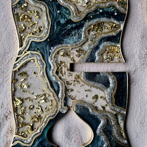 Moderne Islamische Tischdekoration, Handgefertigter Koranständer Im Gold Achat Stil, Dekorativer Harz Buchhalter, Eid Geschenk, Spiritueller Leseständer Bild 7