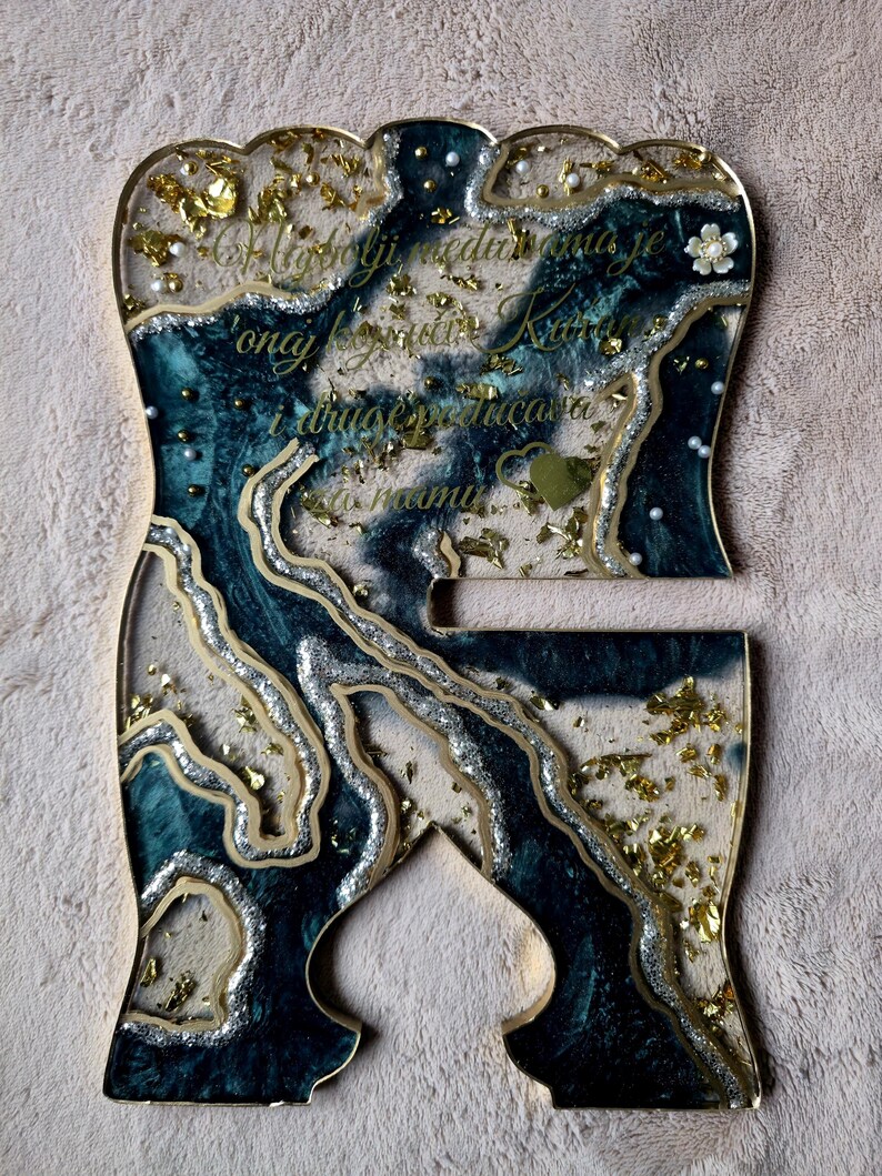 Moderne Islamische Tischdekoration, Handgefertigter Koranständer Im Gold Achat Stil, Dekorativer Harz Buchhalter, Eid Geschenk, Spiritueller Leseständer Bild 8