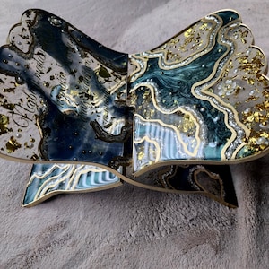 Moderne Islamische Tischdekoration, Handgefertigter Koranständer Im Gold Achat Stil, Dekorativer Harz Buchhalter, Eid Geschenk, Spiritueller Leseständer Bild 3
