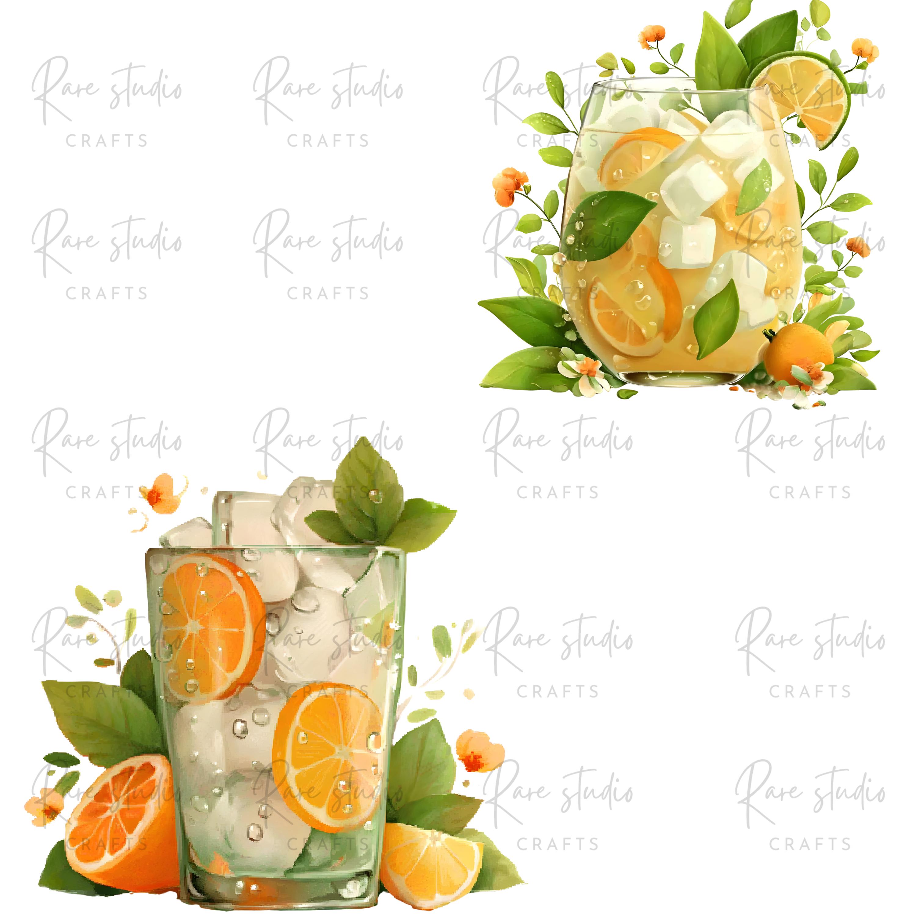 Summer Clipart Bundle Watercolor PNG Floral Beach Picnic Birds Dolphin ...