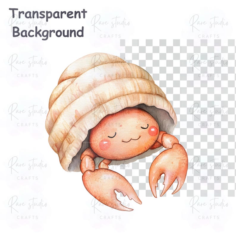 Under the Sea Watercolor Clipart Bundle Ocean Animals PNG Blue Pastel Nursery Art Digital Download image 7