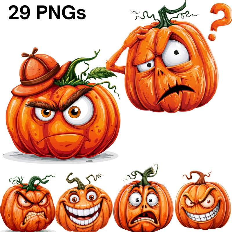Simple Jack Sticker 10 Pumpkin Faces - Etsy