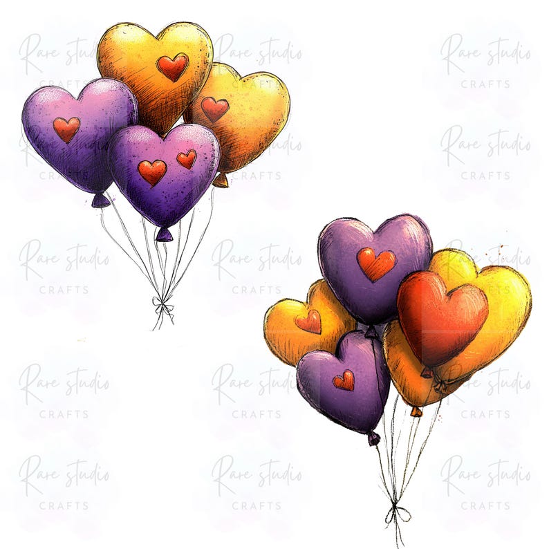 Colorful Balloon Clipart Bundle 35 PNG Party Birthday Balloons ...