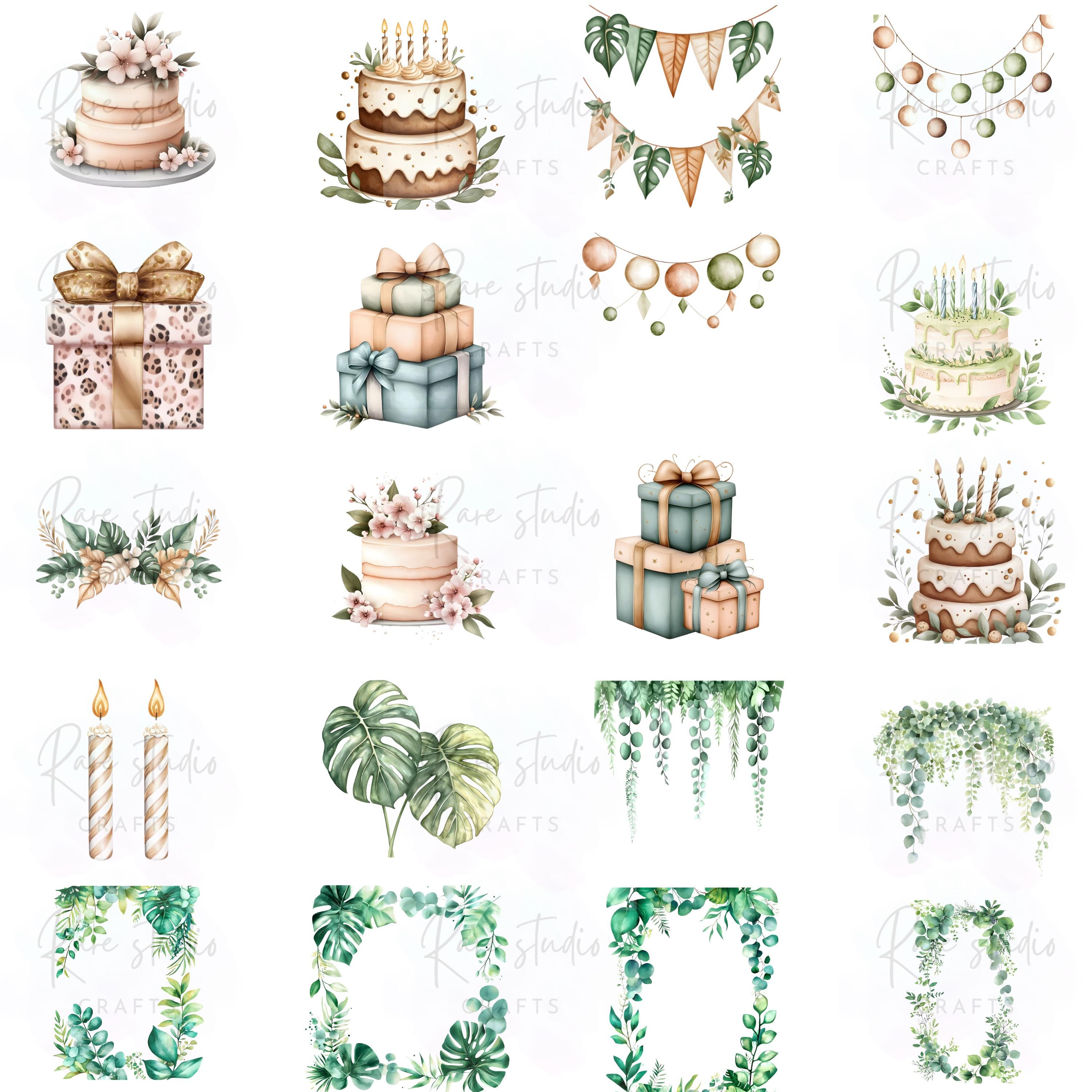 Safari Birthday Clipart Bundle, Jungle Animals PNG, Baby Shower Safari ...