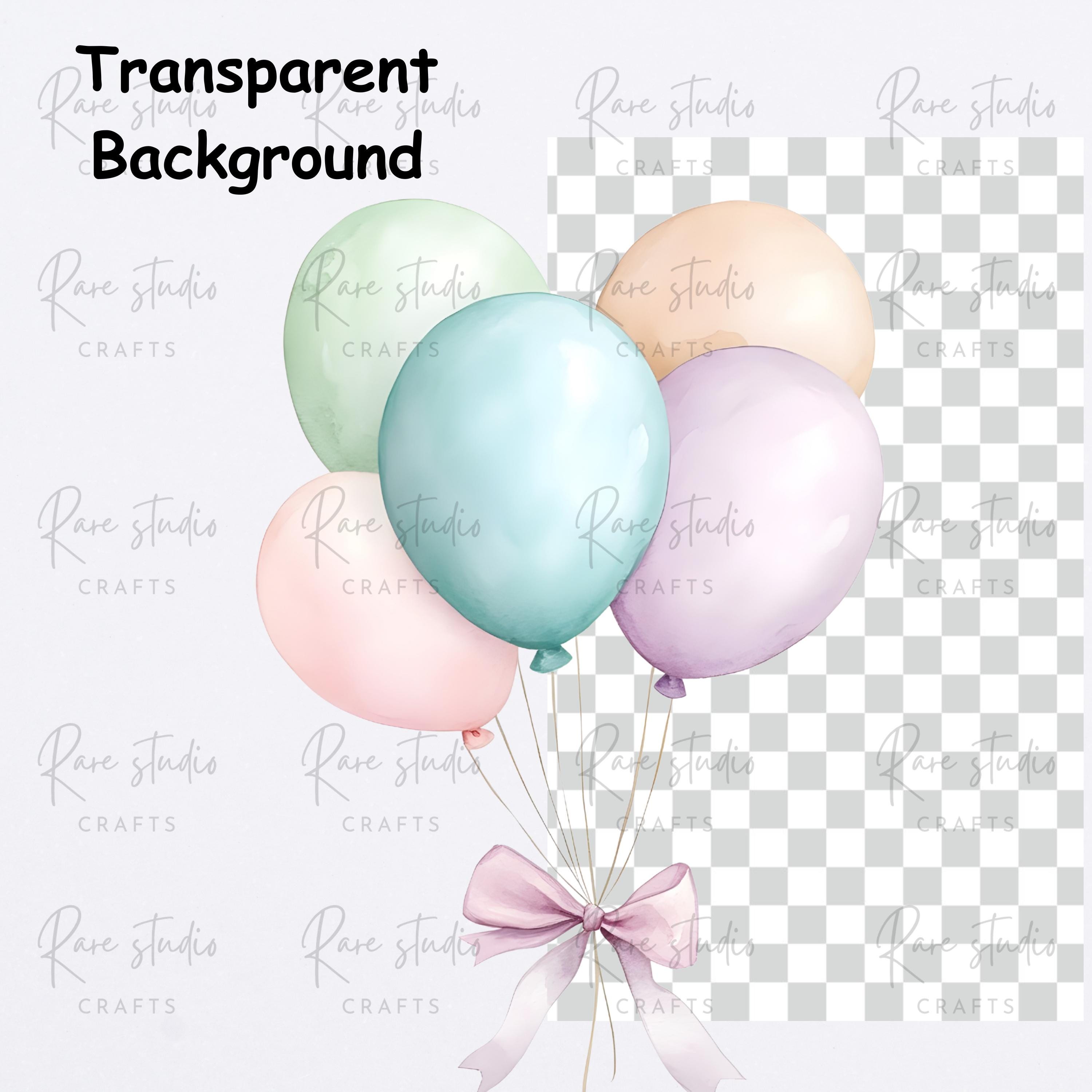 Watercolor Balloon Clipart Bundle Birthday Party Balloons PNG ...