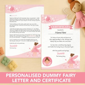 Carta e certificado personalizados para fada falsa | Download digital | Carta para impressão da fada falsa Twinkle