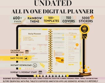 All-In-One Digitaler Planer 2024 | Verlinkter Goodnotes Planer für iPad | Sofort Download