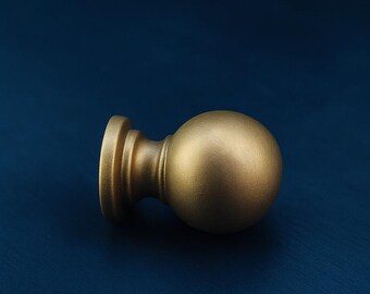 Modern Brass Knob 19 mm (0.75") - Solid Handmade Polished or Antique Finish Cabinet Knob
