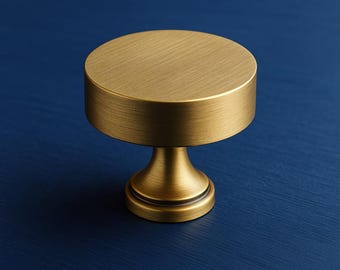 Tassura Solid Brass Kitchen Cabinet Knobs – 35mm Modern Drawer Knob for Cupboards & Dressers