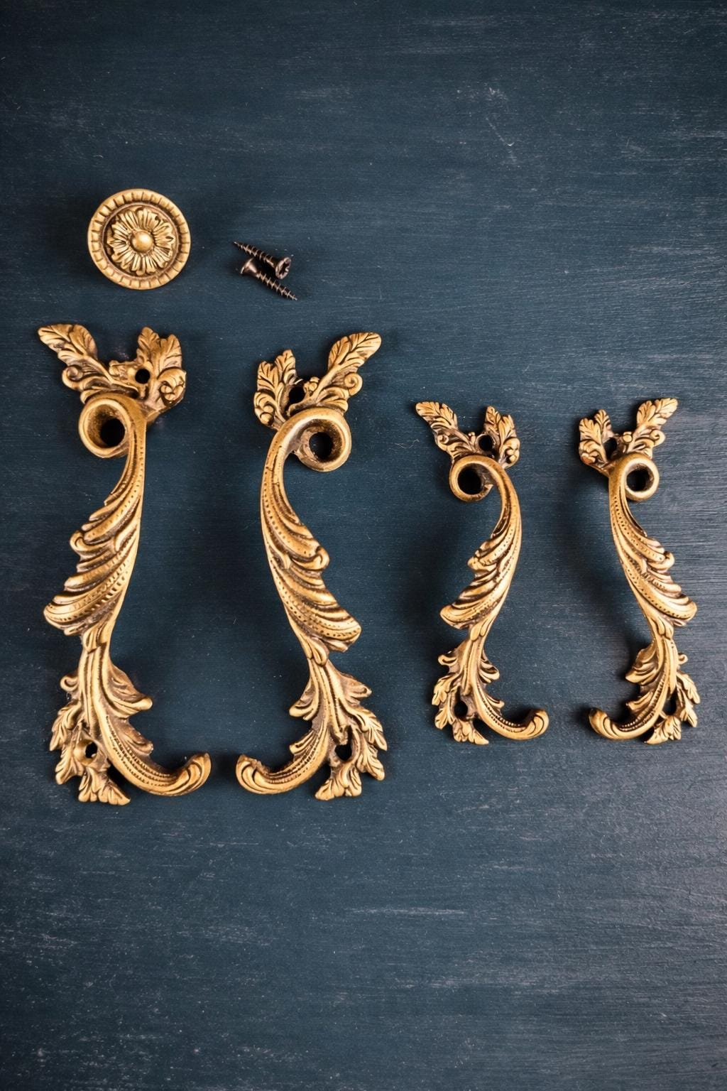 vintage gold dresser pulls Cabinet Handle pricediff