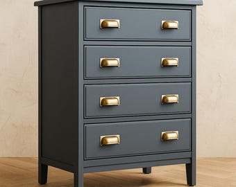 Solid Brass Kitchen Cabinet Handle: Montera Pull with Optional Knob
