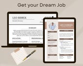 ATS Friendly Resume Template Word, Pages, Google Docs, ATS Resume, ATS Cv Resume Template, Minimalist Resume, Simple Resume, Basic Resume