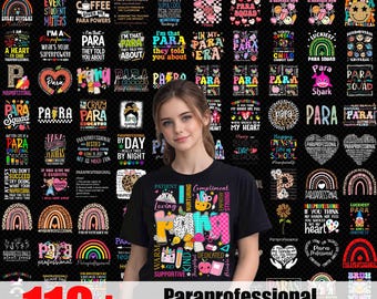 110+ Paraprofessional Png Bundle, Para, Parapro Sublimation Designs, Retro Groovy Wavy Floral, Para Professional Life, File Digital Download