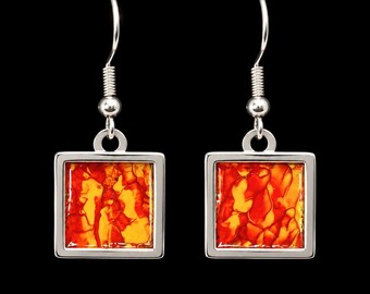 Abstract Art Earrings | One-of-a-Kind Wearable Art | Handmade Jewelry