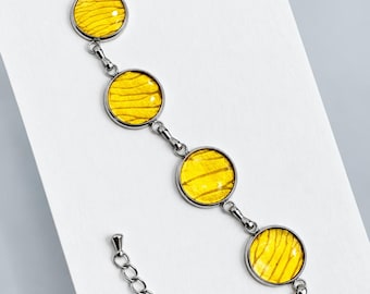 Six-Cabochon Art Bracelet | One-of-a-Kind Abstract Jewelry | Handmade Jewelry