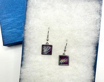 Abstract Art Earrings | One-of-a-Kind Wearable Art | Handmade Jewelry