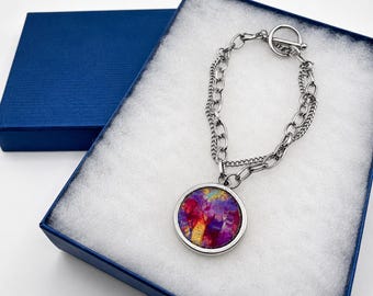 Abstract Toggle Bracelet | One-of-a-Kind Original Art Jewelry | Handmade Wearable Art