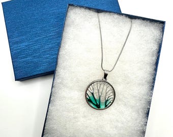 Abstract Pendant Necklace | One-of-a-Kind Original Art Jewelry | Handmade Wearable Art
