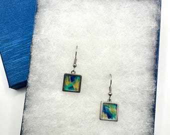 Abstract Art Earrings | One-of-a-Kind Wearable Art | Handmade Jewelry