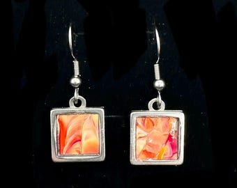 Abstract Art Earrings | One-of-a-Kind Wearable Art | Handmade Jewelry
