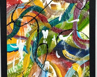 Original ACEO Abstract Painting | One-of-a-Kind Miniature Art | Studio Fragment F-23