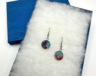 Abstract Art Earrings | One-of-a-Kind Wearable Art | Handmade Jewelry