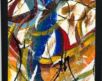 Original ACEO Abstract Painting | One-of-a-Kind Miniature Art | Studio Fragment F-24