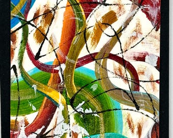 Original ACEO Abstract Painting | One-of-a-Kind Miniature Art | Studio Fragment F-19